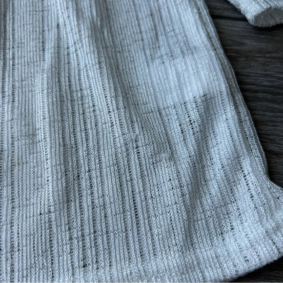 Red Coral White Lightweight  Knit Cardigan - Picture 14 of 16